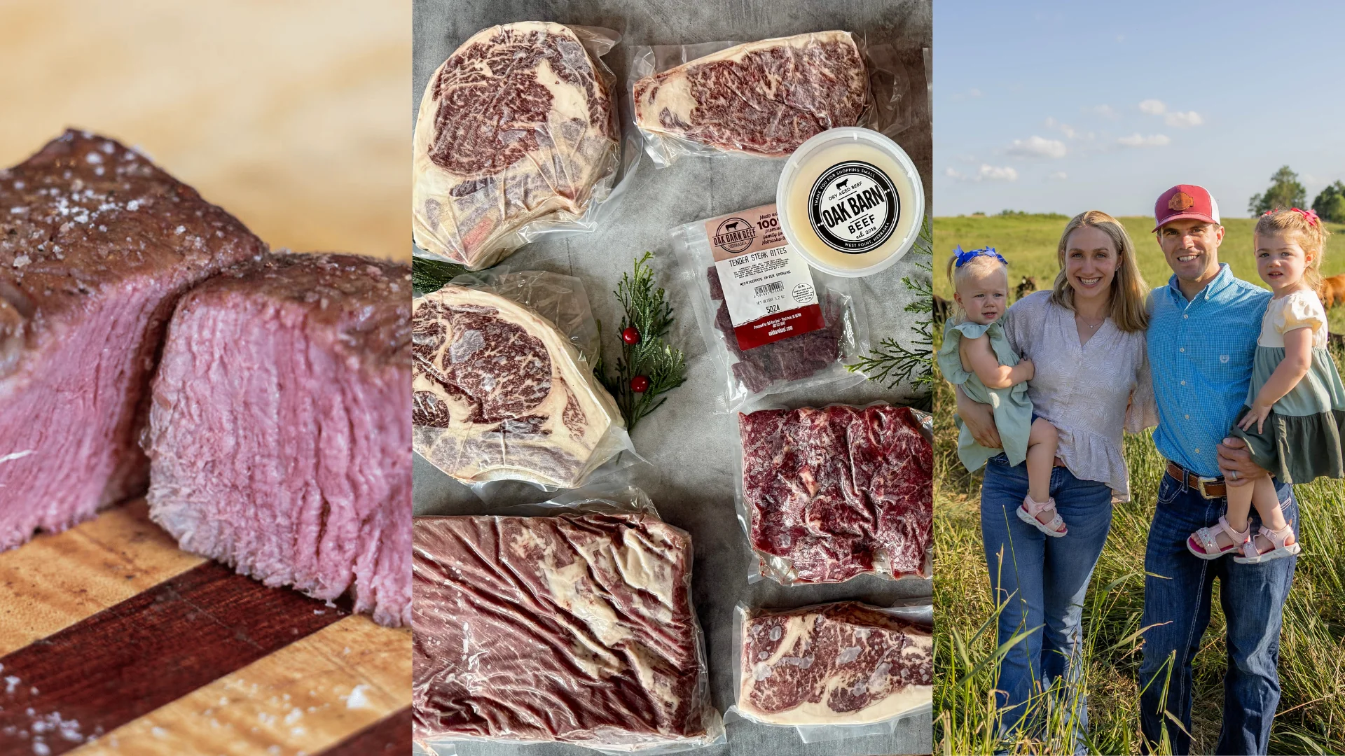 Oak Barn Beef farm banner